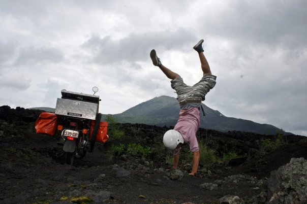 Nathan, Dot and Bali Volcano