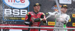 Brands Hatch GP BSB Shane Shakey Byrne Champagne Celebration